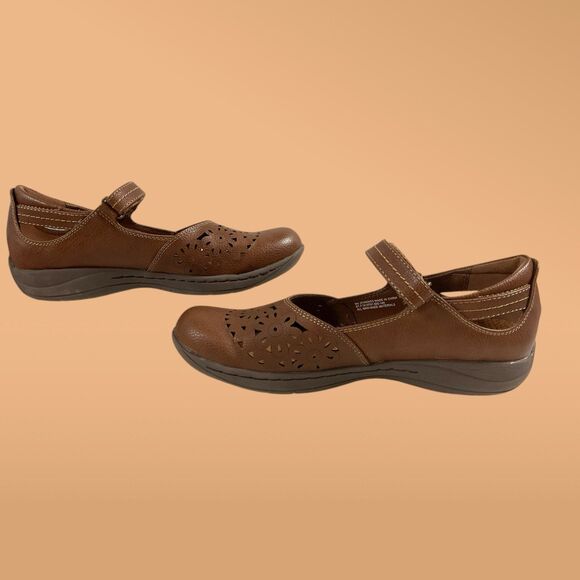 Baretraps Posture Shoes Brown Mary Janes Size 8M Jennings Hook Loop Straps - Picture 2 of 12